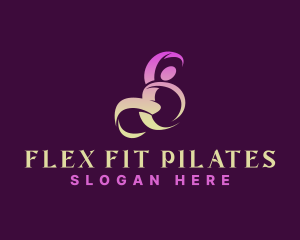 Pilates - Human Dancing Movement logo design