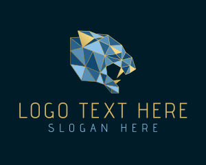 Head - Lioness Tiger Mosaic logo design