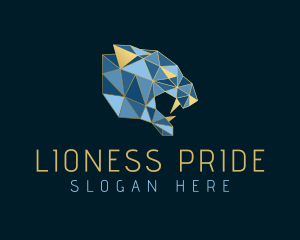 Lioness Tiger Mosaic logo design