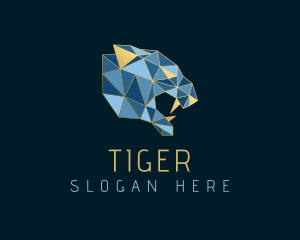 Lioness Tiger Mosaic logo design