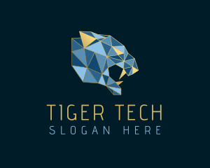 Lioness Tiger Mosaic logo design