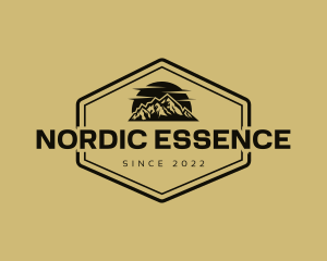 Nordic - Mountain Range Adventure logo design