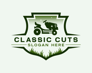 Lawn Mower Grass Cutting logo design