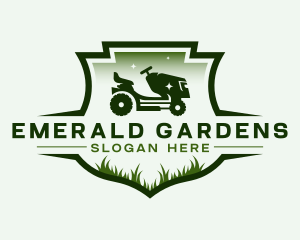 Lawn Mower Grass Cutting logo design