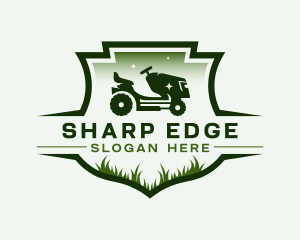 Lawn Mower Grass Cutting logo design