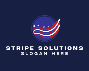 America Flag Wave logo design