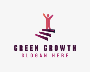 Career Growth Leadership logo design