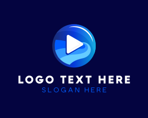 Round - Media Player Button logo design