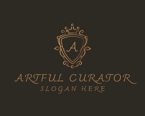 Ornament Crown Shield Luxury  logo design