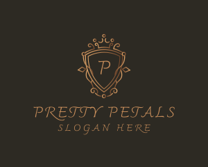 Ornament Crown Shield Luxury  logo design