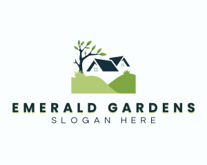 Home Lawn Landscaping logo design