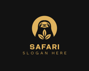 Sloth Wildlife Safari logo design