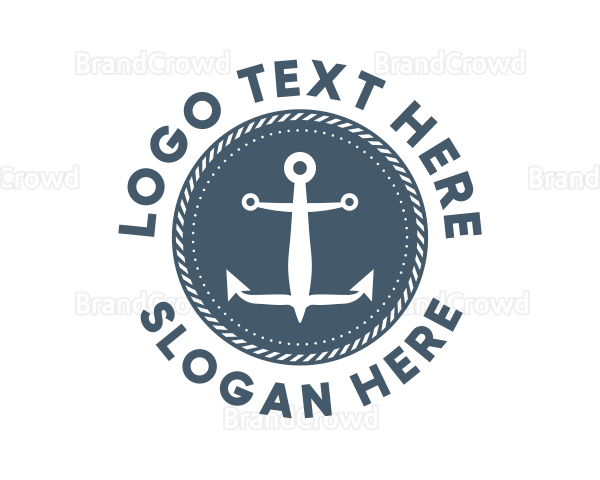 Nautical Marine Anchor Logo