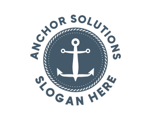 Nautical Marine Anchor logo design