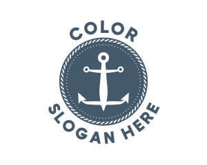 Nautical Marine Anchor logo design