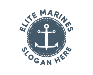 Nautical Marine Anchor logo design