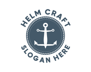 Helm - Nautical Marine Anchor logo design
