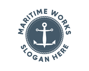 Nautical Marine Anchor logo design