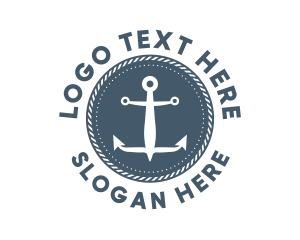 Nautical Marine Anchor Logo