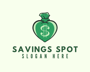 Green Heart Money  logo design