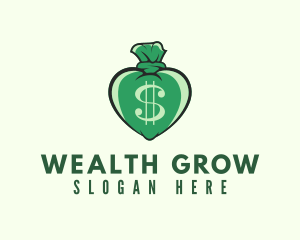 Green Heart Money  logo design