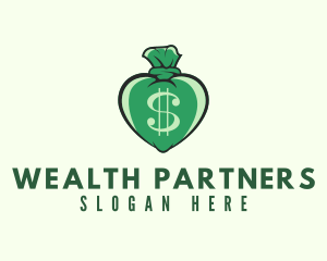 Green Heart Money  logo design