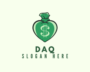 Monetary - Green Heart Money logo design