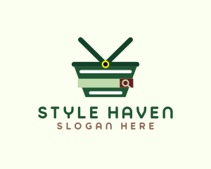 Supermarket - Online Shopping Search logo design