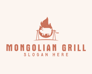 Pork Barbecue Grill logo design