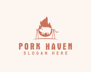 Pork Barbecue Grill logo design