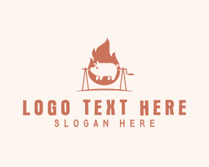 Pork Barbecue Grill Logo