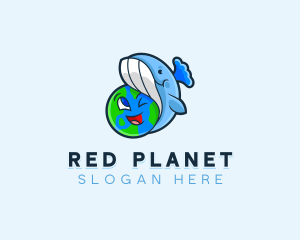 Planet Earth Whale logo design