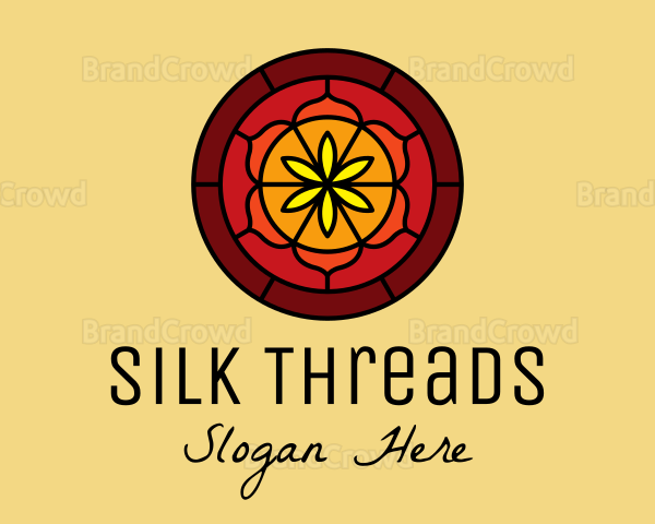 Stained Glass Floral Decor Logo