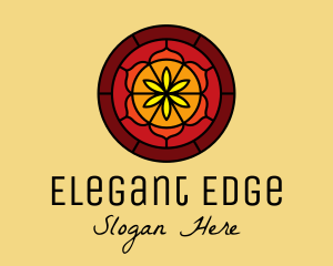 Stained Glass Floral Decor Logo