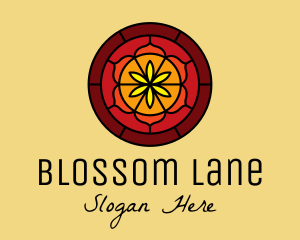 Stained Glass Floral Decor logo design