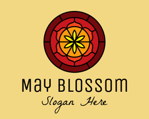 Stained Glass Floral Decor logo design