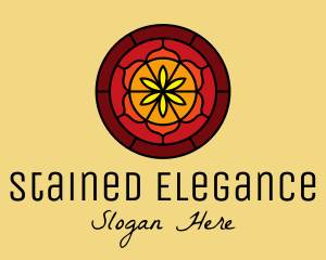 Stained Glass Floral Decor logo design