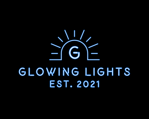 Glowing Neon Nightclub logo design