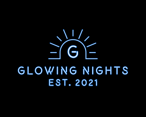 Glowing Neon Nightclub logo design