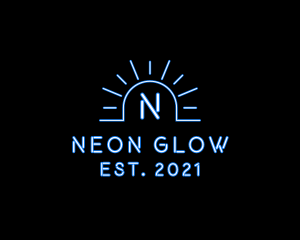 Glowing Neon Nightclub logo design