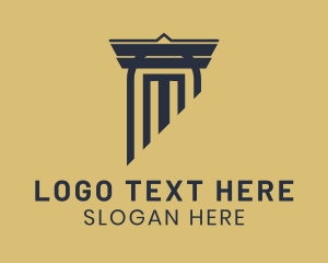 Jury - Legal Column Construction logo design