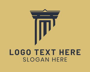 Justice System - Legal Column Construction logo design