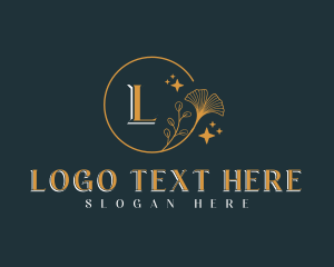 Mystical - Golden Leaf Therapy logo design