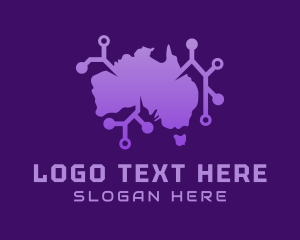 Purple - Australia Internet Telecom logo design