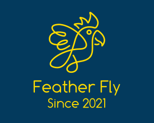 Yellow Flying Parrot logo design