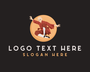 Shaolin - Shaolin Monk Warrior logo design