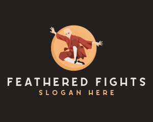 Shaolin Monk Warrior logo design