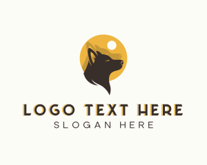 Wolf Dog Canine logo design