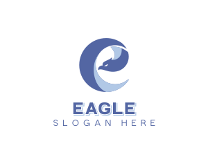 Eagle Bird Letter E logo design