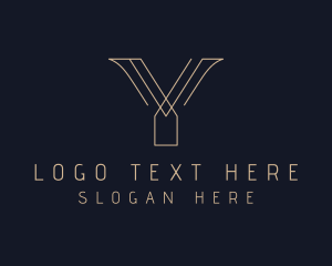 Minimalist Monoline Letter Y Logo